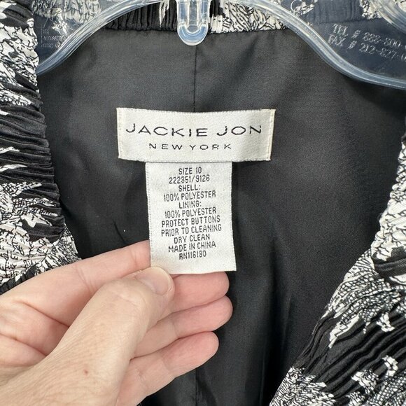 JACKIE JON jacket blazer formal cocktail metallic floral rhinestone buttons10 - Picture 6 of 6